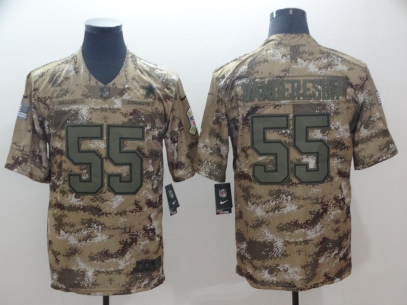 Men's Dallas Cowboys Leighton Vander Esch #55 Camouflage Jersey